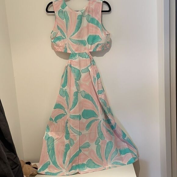 Rails Rizo Cutout Candy Mint Midi Dress Large NEW - Picture 9 of 9